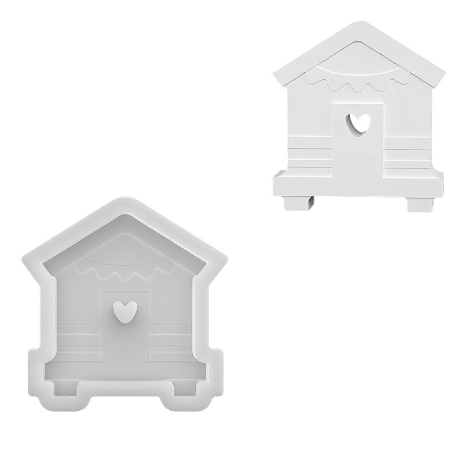 Reusable Silicones Mold For Resins Crafts Creating Miniature Beach House Ornament And Figurines Casting Mould Multicolor