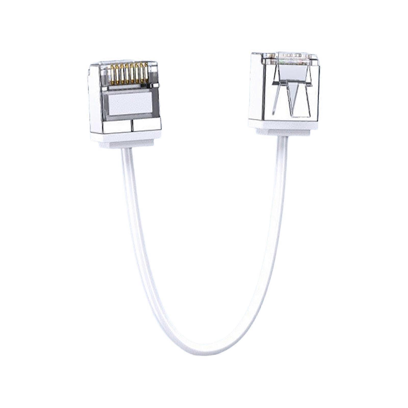 Ethernet Extension Cable 10Gbps Cat6A Ethernet Networking Cord Adapter Transmission Short Connector For PC Extender Cable  White