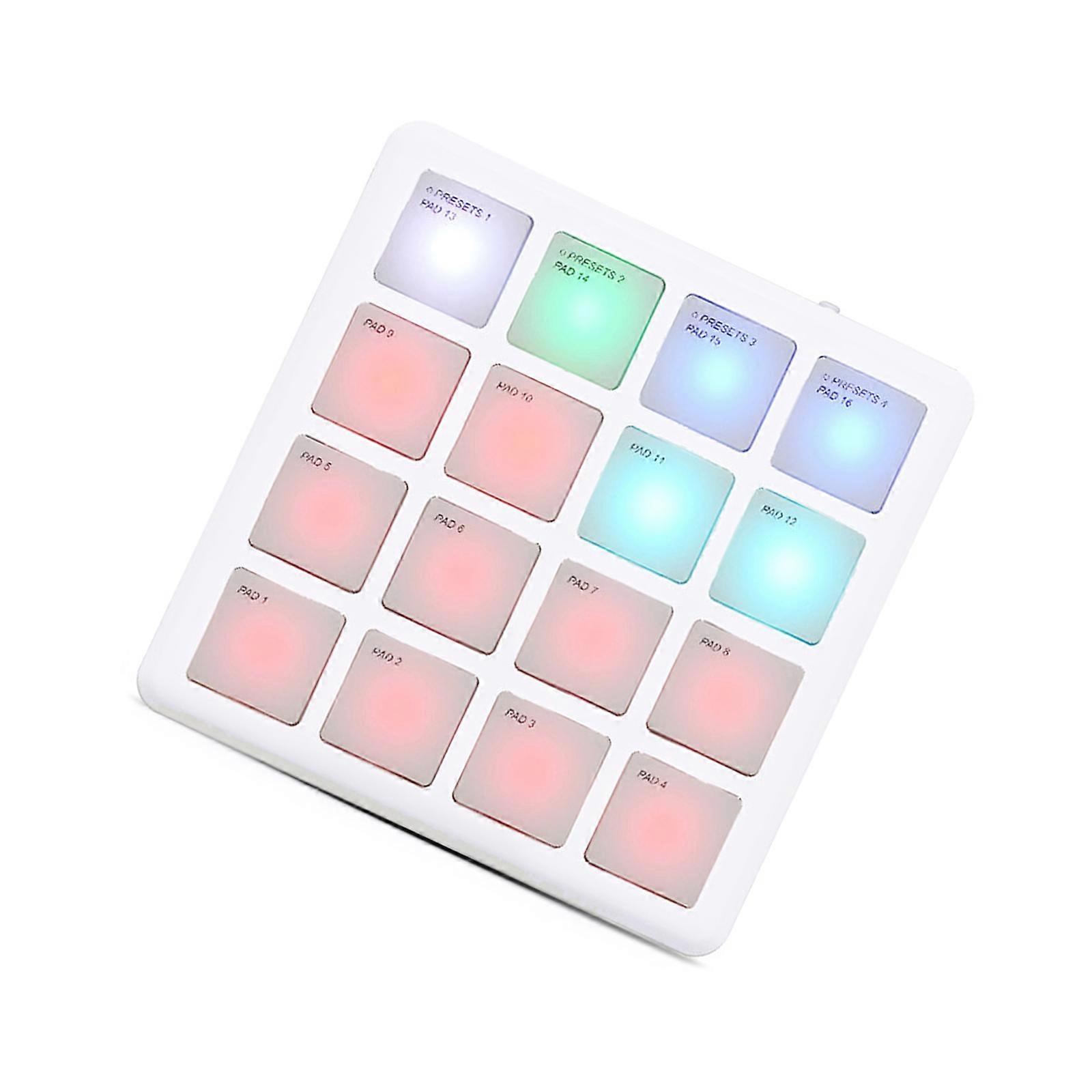 Permanent ABS 16 Key Programmable SOUND Manager Direct current Music Production Software  White