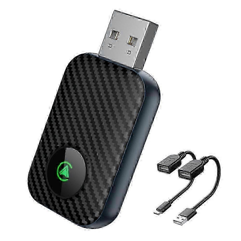 2 in 1 Cars Wireless CarPlay Android Auto Adapter Upgrade Wired to Wireless CarPlay Dongle