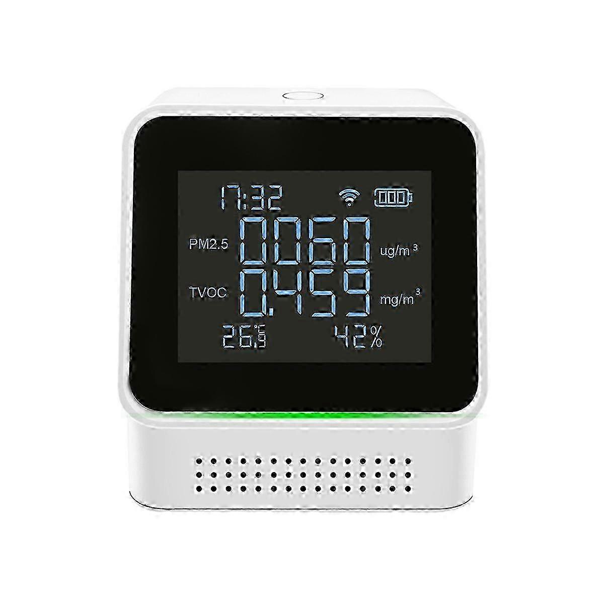 Tuya Air Quality Monitor Portable Smart Air Quality Tester for CO2 Temperature Humidity Multi-Function Detector