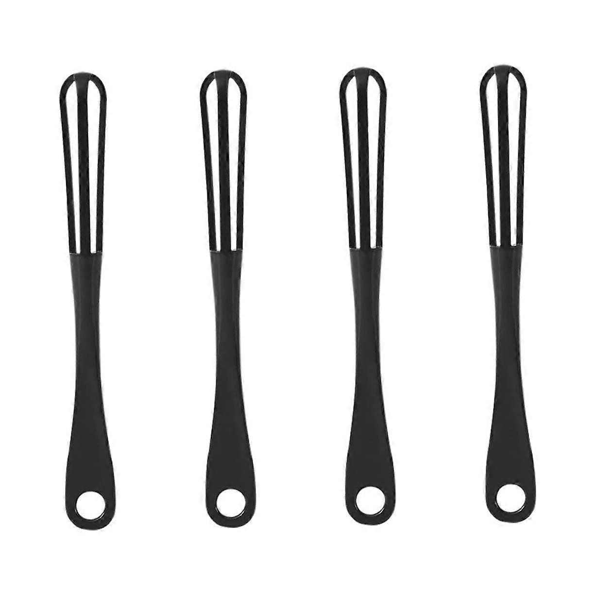 Set of 4 Stainless Steel Egg Whisks Hand Push Manual Wire Mixer for Beating Stirring Baking Cooking
