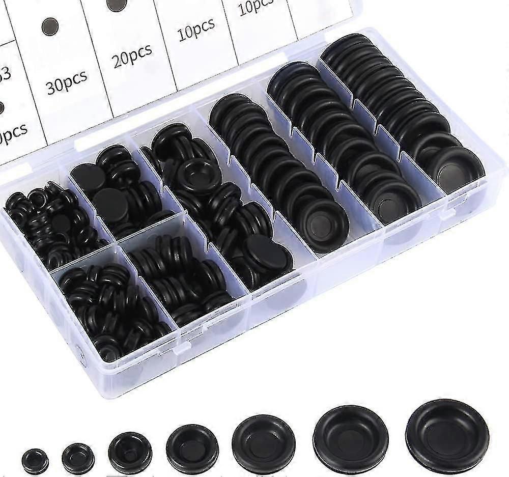 170 قطعة المقابس المطاطية ، تشكيلة جروميت المطاطية ، ثقب الحلقات المطاطية للكابل والموصل آلة السيارات مضخة كابل جروميت - 18 مقاسات هاو