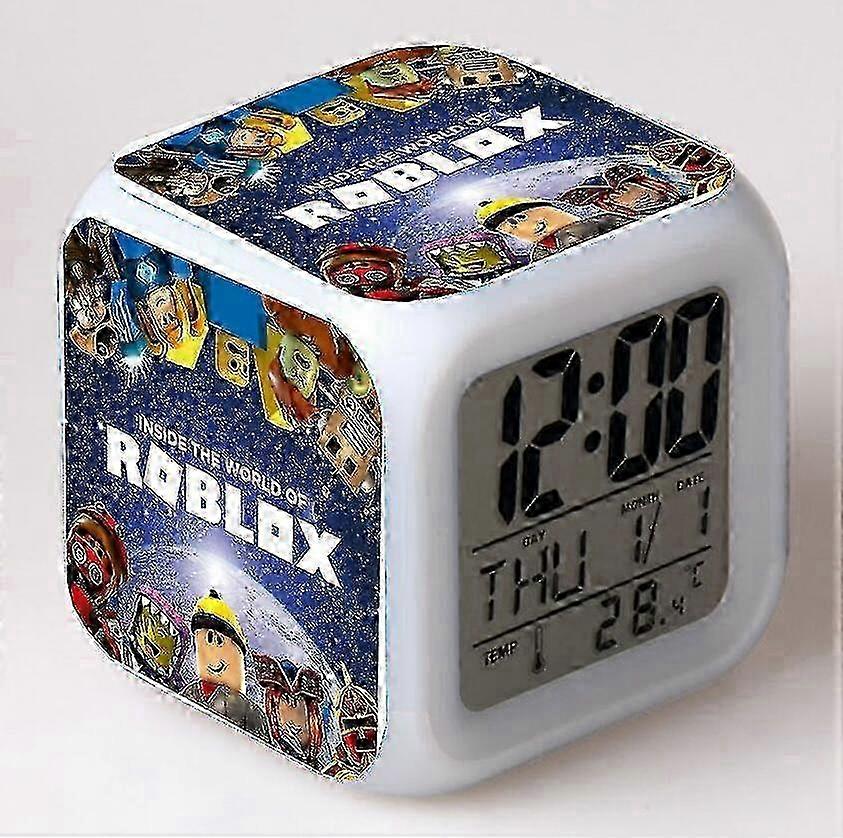 2025 Animation Roblox Alarm Clock Colorful Luminous Night Light Student Bedside Alarm Clock C