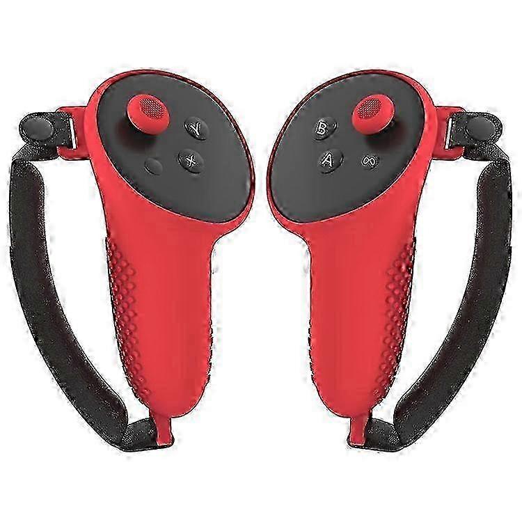 m 1 Pair Compatible For Meta Quest 3 / 3S Touch Controller Protective Cover Anti-Drop Silicone Case with Hand Strap