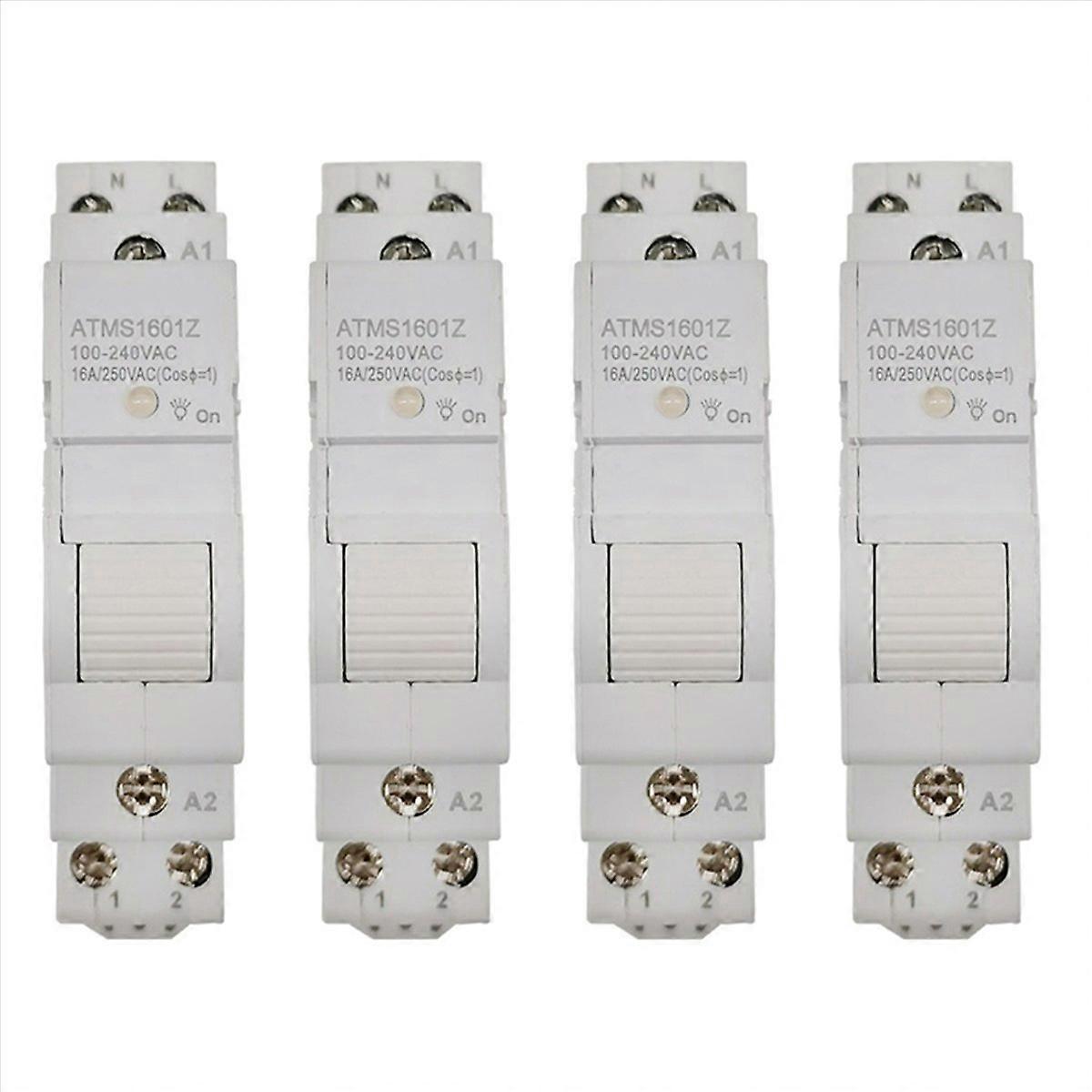 4X Tuya Smart Life ZigBee Circuit Breaker Din Rail 1P Single Pole Dry Contact Timer Relay App Remote