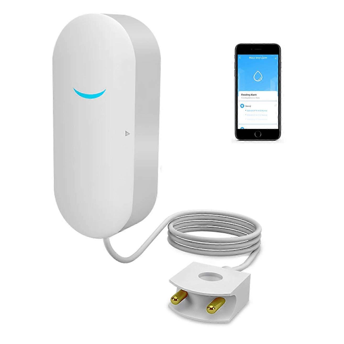 WiFi Water Leak Sensor with Smart Remote Monitoring and Alerts for Kitchen, Bathroom, Basement