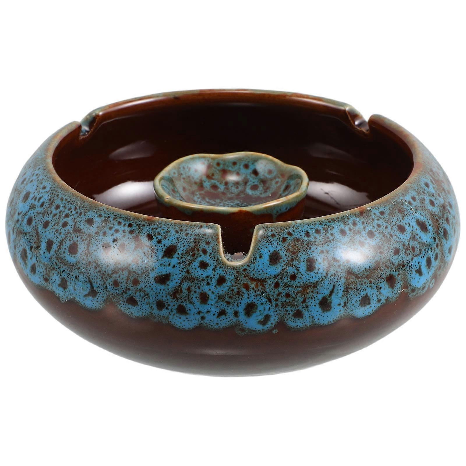 Ceramic Ashtray Large Ashtray for Home Use Decorative 1 Piece