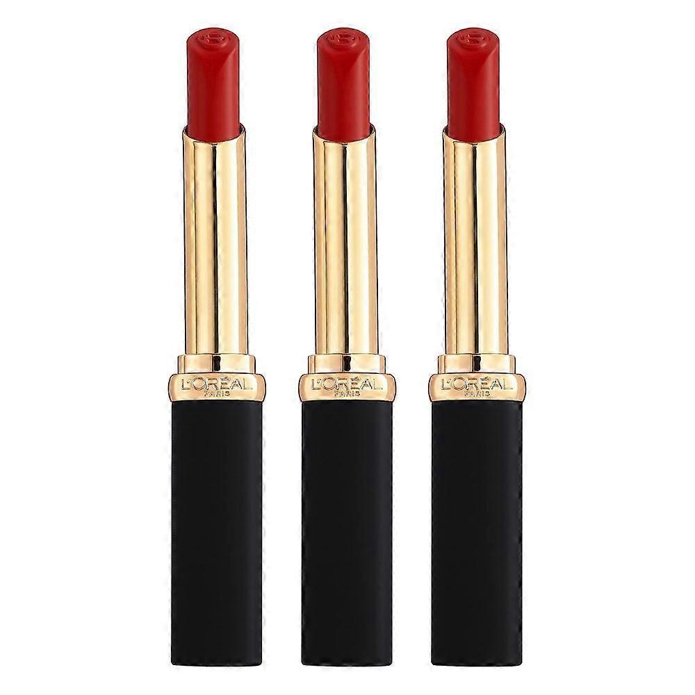 3 x L'Oreal Color Riche Intense Volume Matte Lipstick - 346 Le Rouge Determination