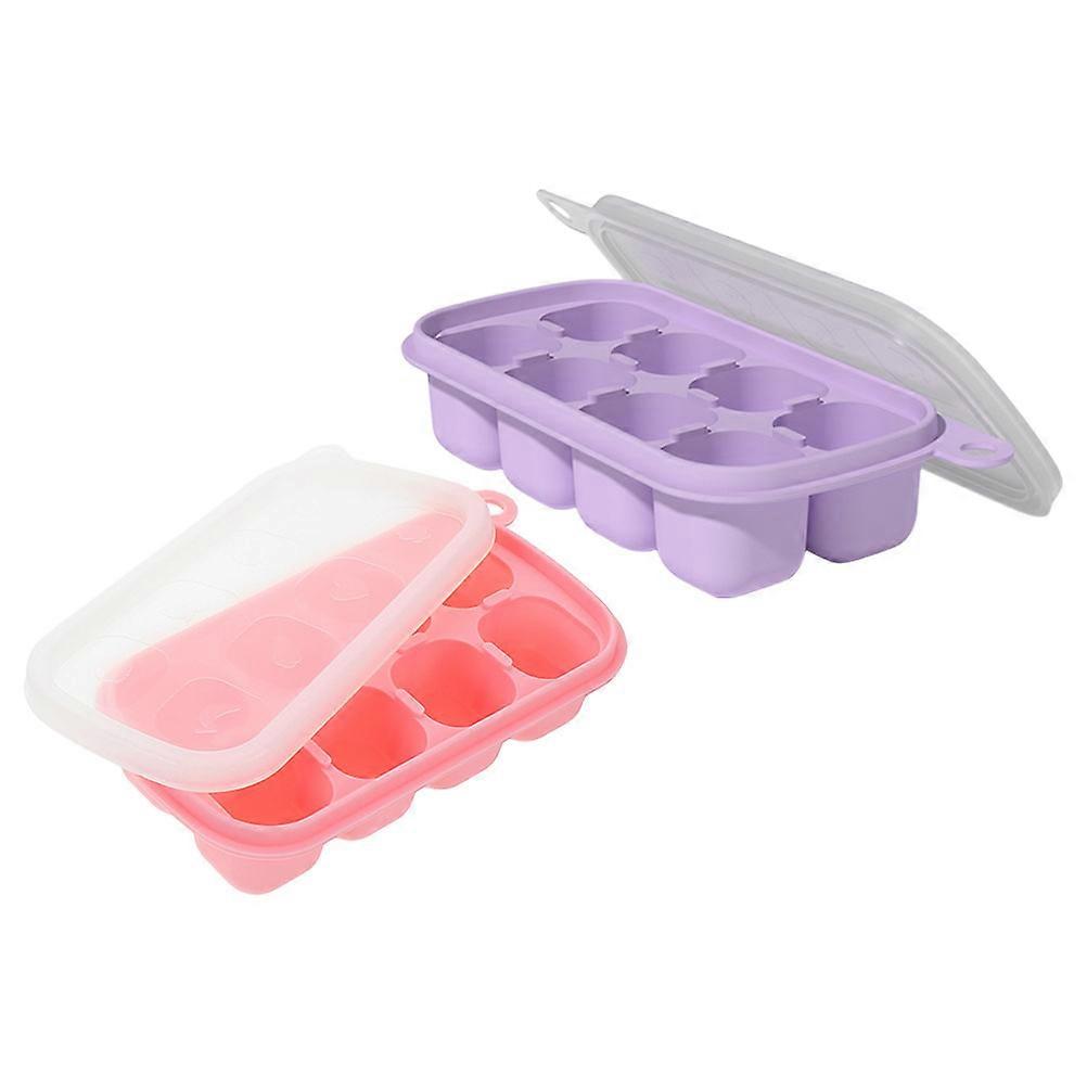 Square Ice Cube Mold 2Pcs Designed for Parties and Gatherings Assorted Color Making Ice Cubes with Lid