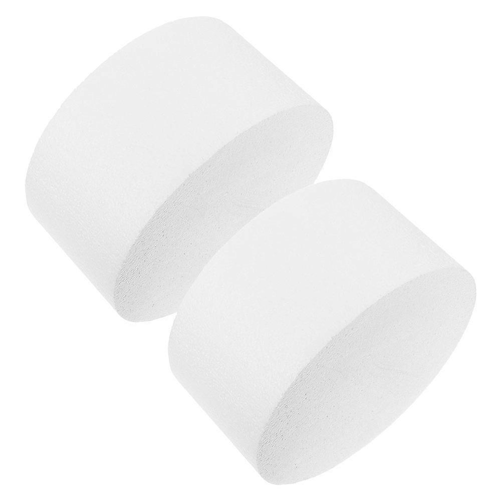 Egg Cake Practice Model Foam Cake Dummy for Decorating 2Pcs White Foam