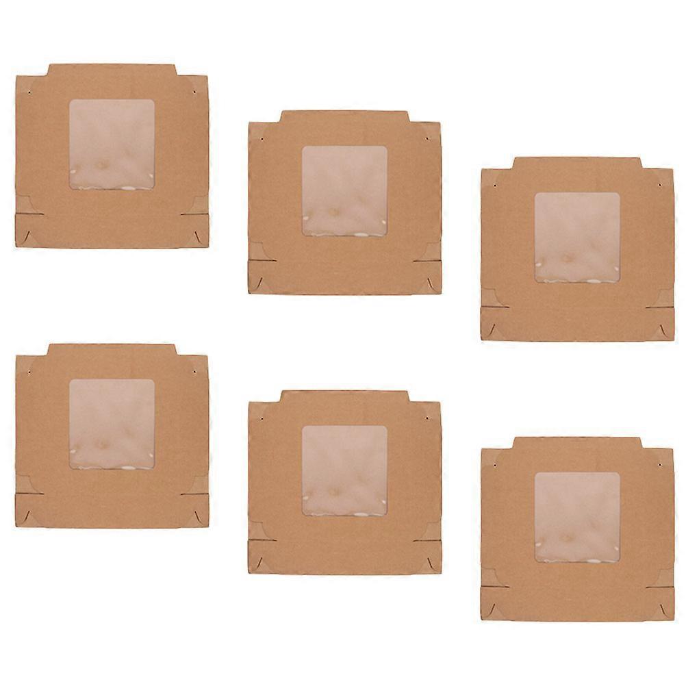 Egg Cake Packaging Boxes for Holding Candies 6Pcs Clear Window Cupcake Boxes
