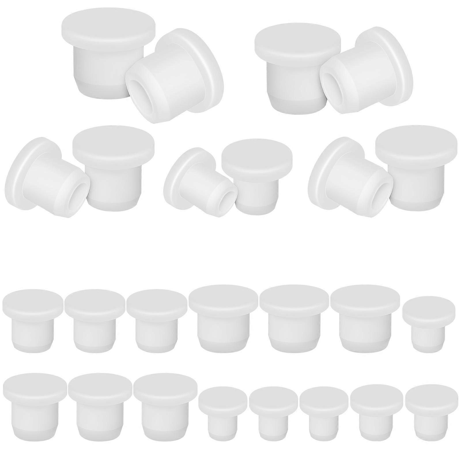 Reusable Salt Shaker Silicone Stoppers White Replacement Plugs 25Pcs Kit