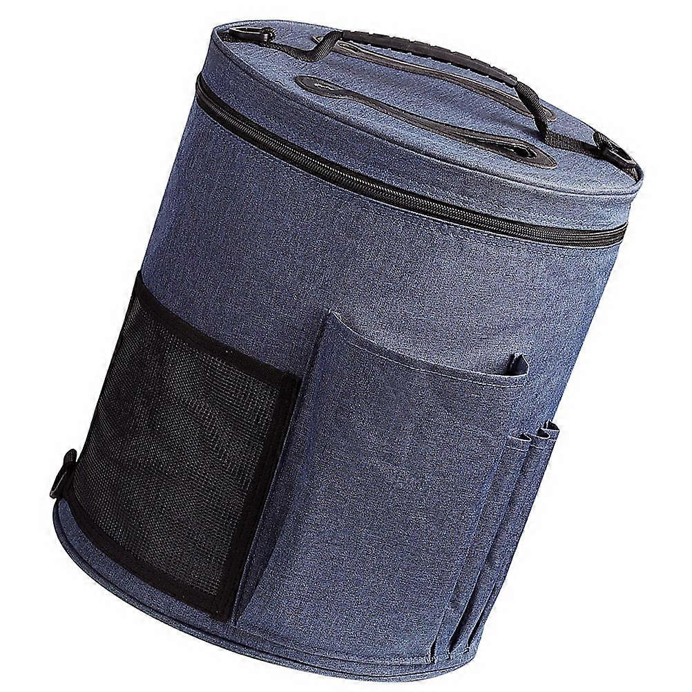 Durable Blue Waterproof Wool Organizer Bag for Storage 1Pcs Knitting Tool