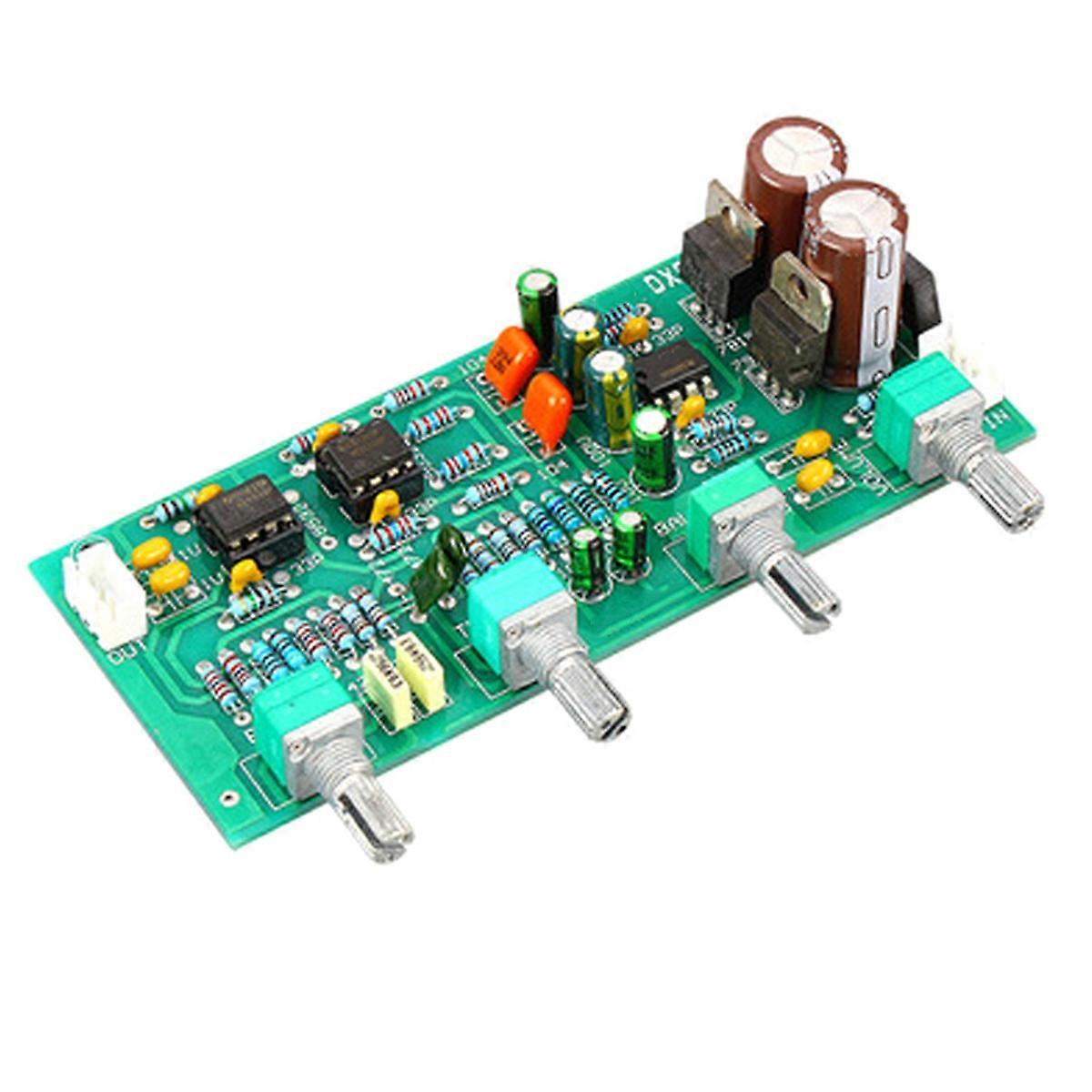 Dual Fiberglass DX009 Tuning Board with Preamplifier High, Mid, and Low Frequency Adjustment and 5532 Op-Amp.