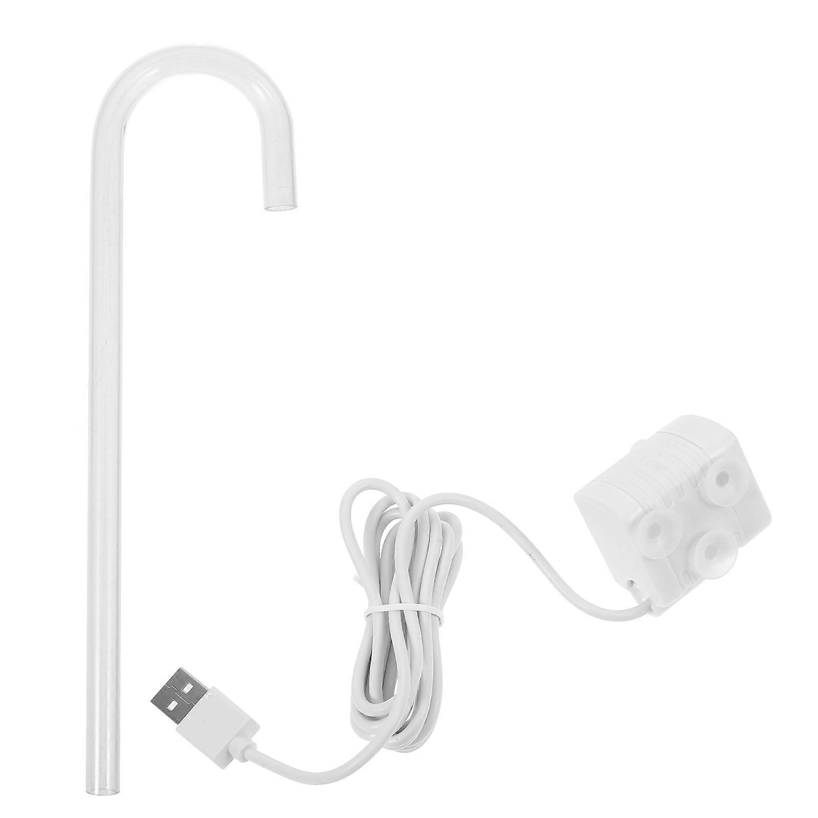USB Water Pump Aquarium Water Pump for Cooling 1Set Plastic Material White