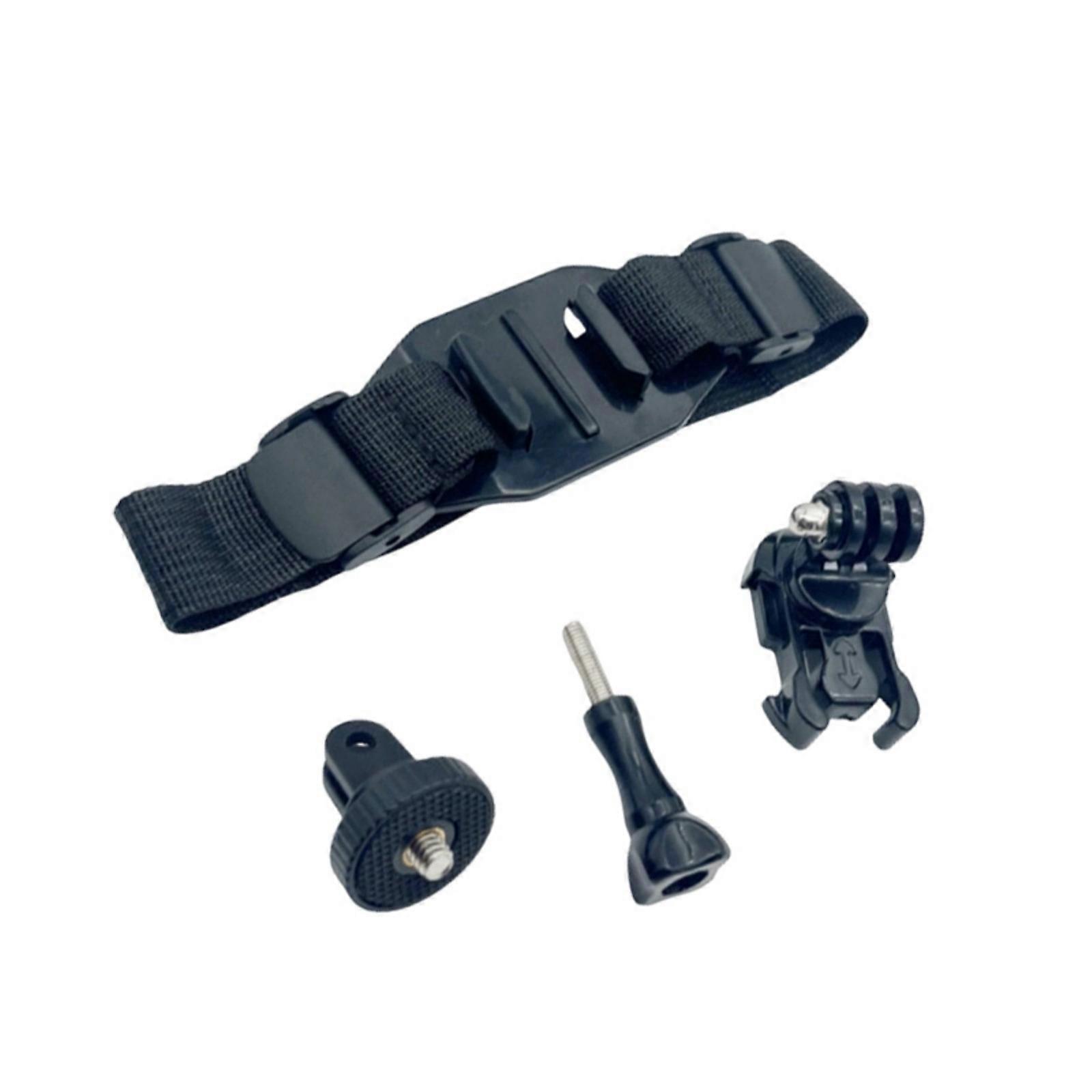 Multipurpose Helmet Accessory for Action Cameras Includes Base and Adapters Use in Extremes Activity Multicolor