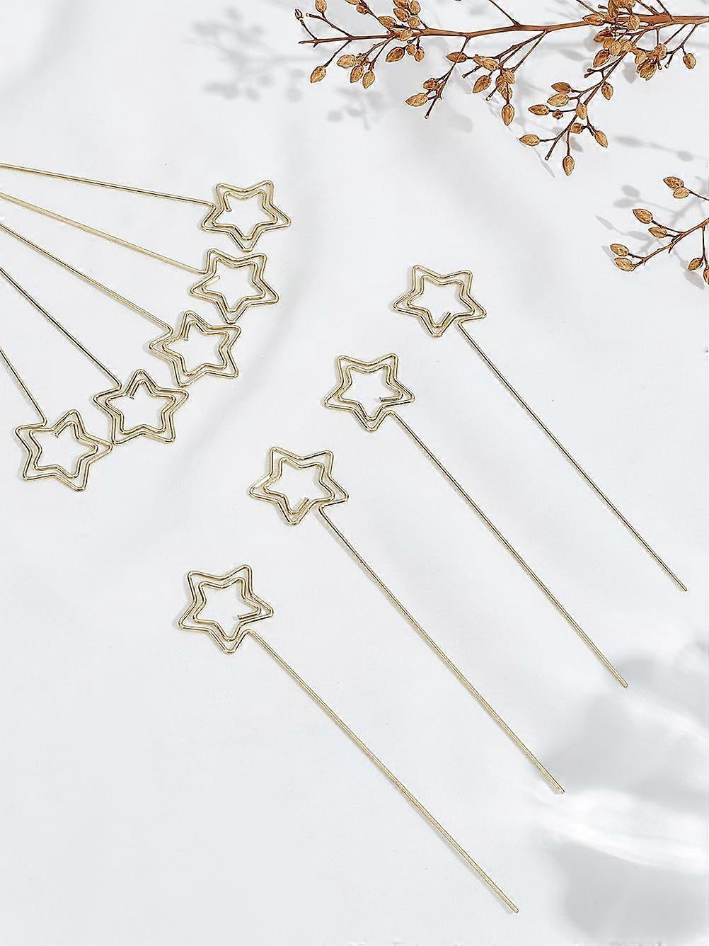 20Pcs Steel Name Card Holder Star Photo Memo Holders Golden Table Number Stands for Centerpieces Wedding Reception Party Birthday Photos Memo Notes 12