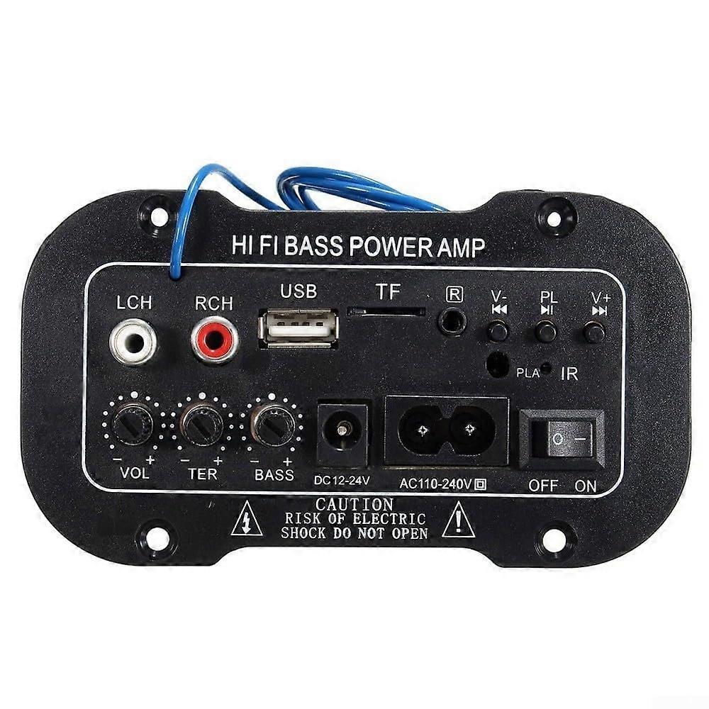 Car Bluetooth HiFi Stereo Power Amplifier 220V 2.1 Channel USB TF Remote for Home and Vehicle Use