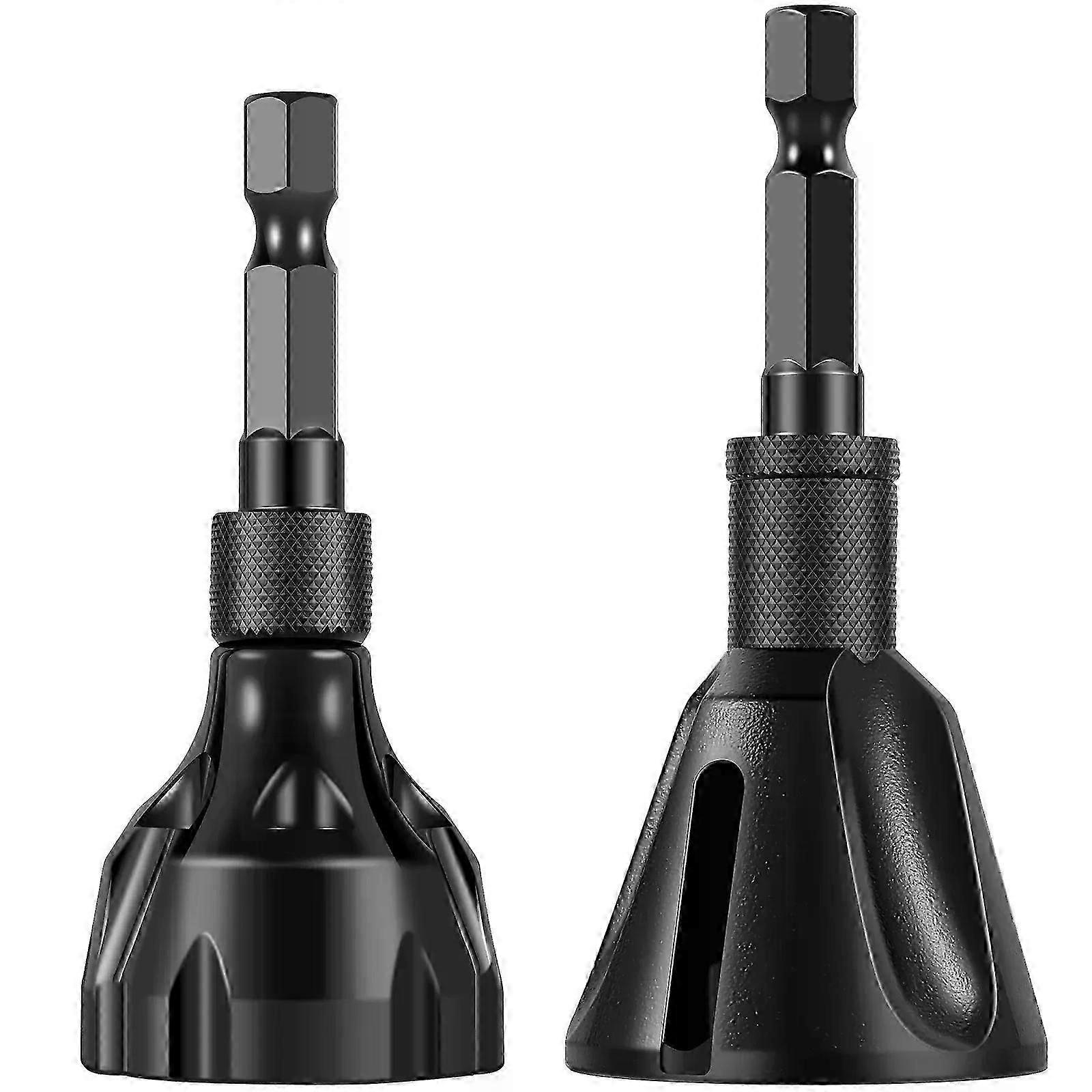 2PCS/Set Deburring External Chamfer Tool Tungsten Steel Hex Shank Remove Burr Tool Safe Screw Deburring Chamfering Drill Bit