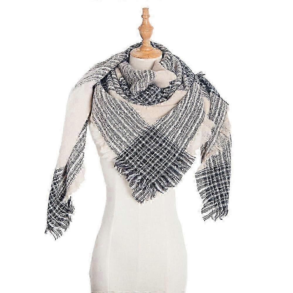 Écharpe Automne Hiver Triangle Châle Femmes Triangle Écharpe Plaid Fin Carré Écharpe Écharpe