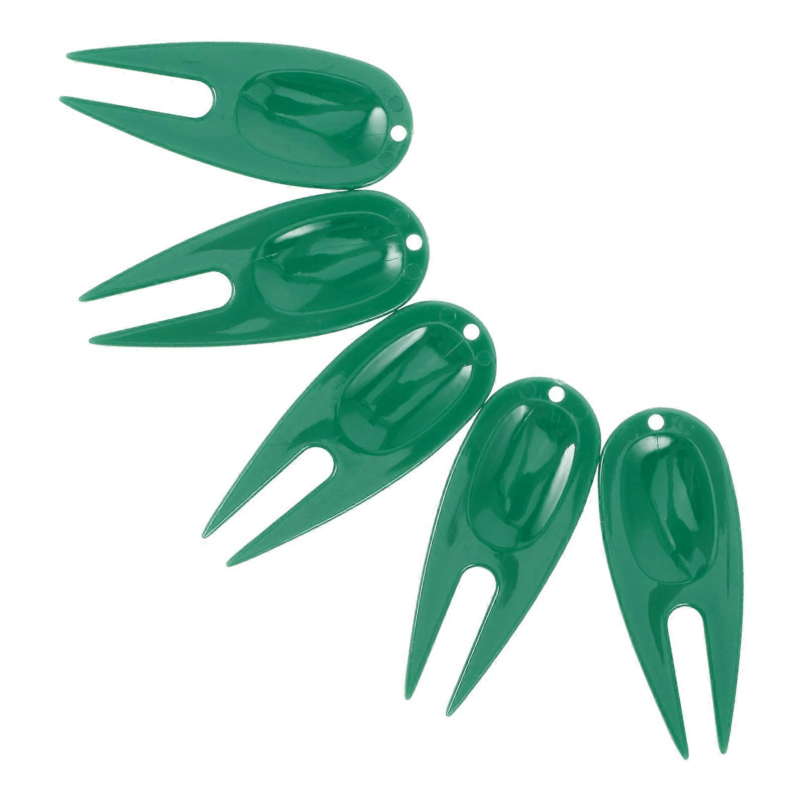 Professional Golf Divot Repair Tool Plastic Fork for 5Pcs