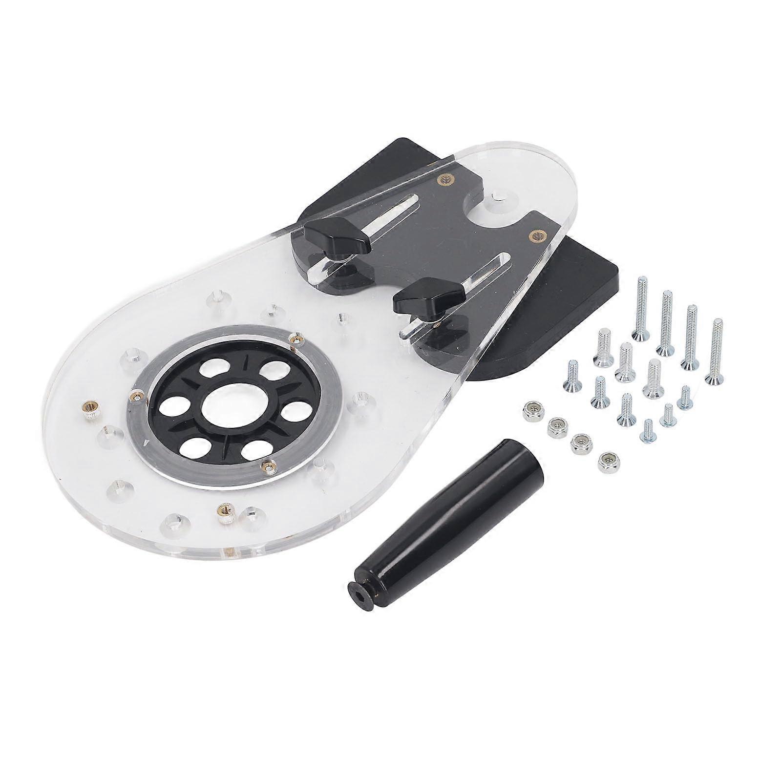 Universal Clear Acrylic Router Base Plate with Accessories for Precision Woodworking and Cutting