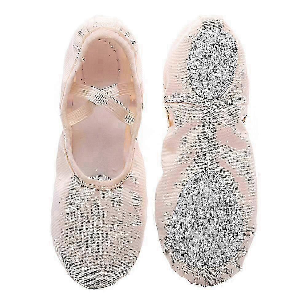 1 Pair of Lightweight Dancing Shoes Lace-free Yoga Shoes Sole Gym Shoes Ballet Shoes for Kids Adults Size