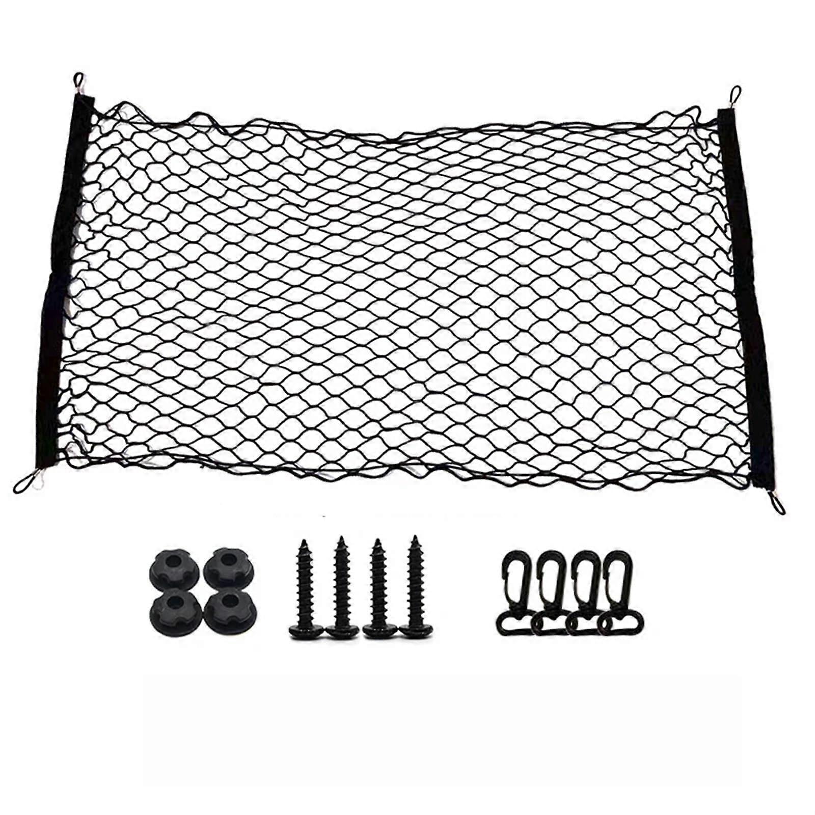 Car Trunk Cargo Net Universal Nylon Double Layer Elastic Luggage Holder Boot Organizer 110x60cm