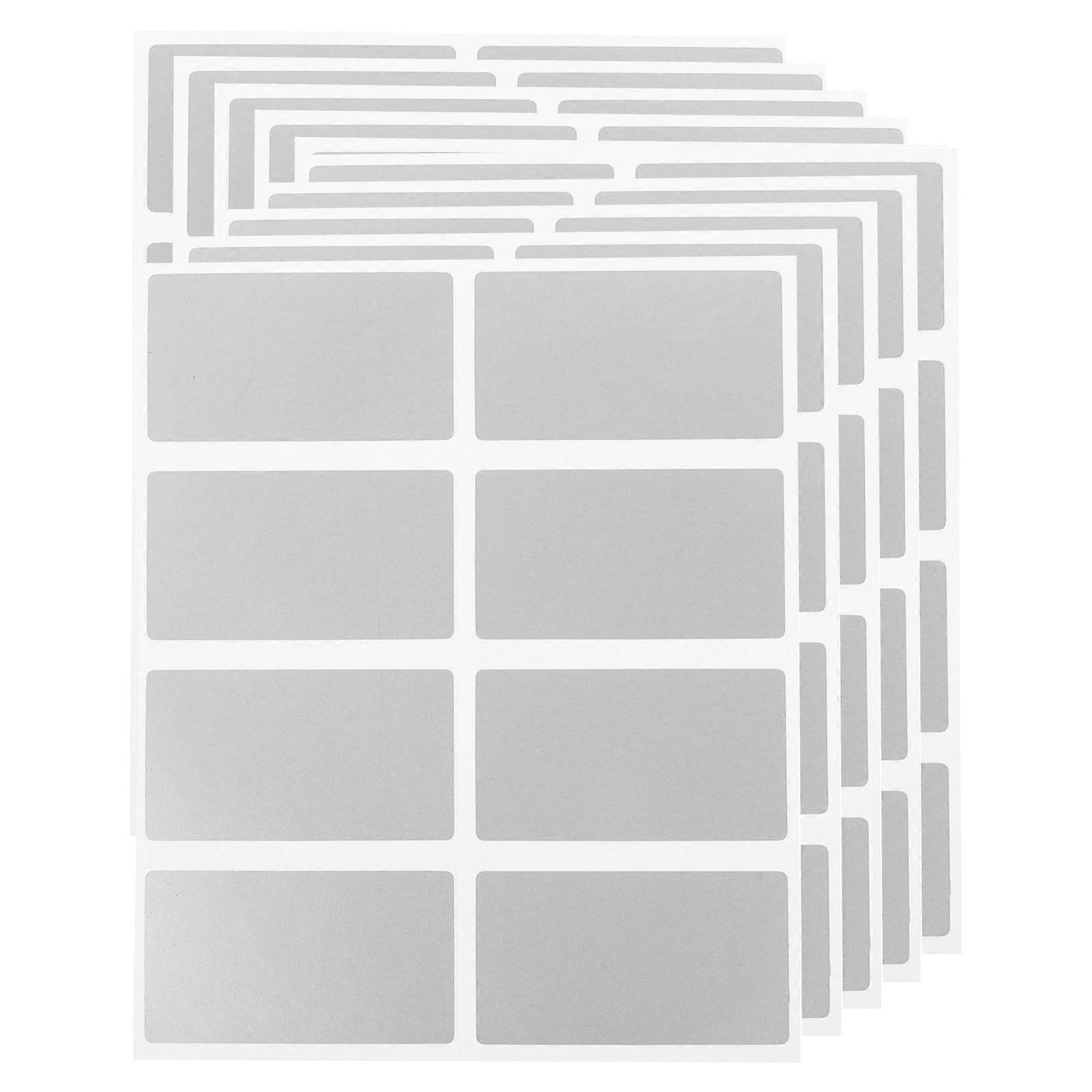Rectangular Scratch Off Cards For Kids School With Hidden Message Silver Paper DIY 100Pack
