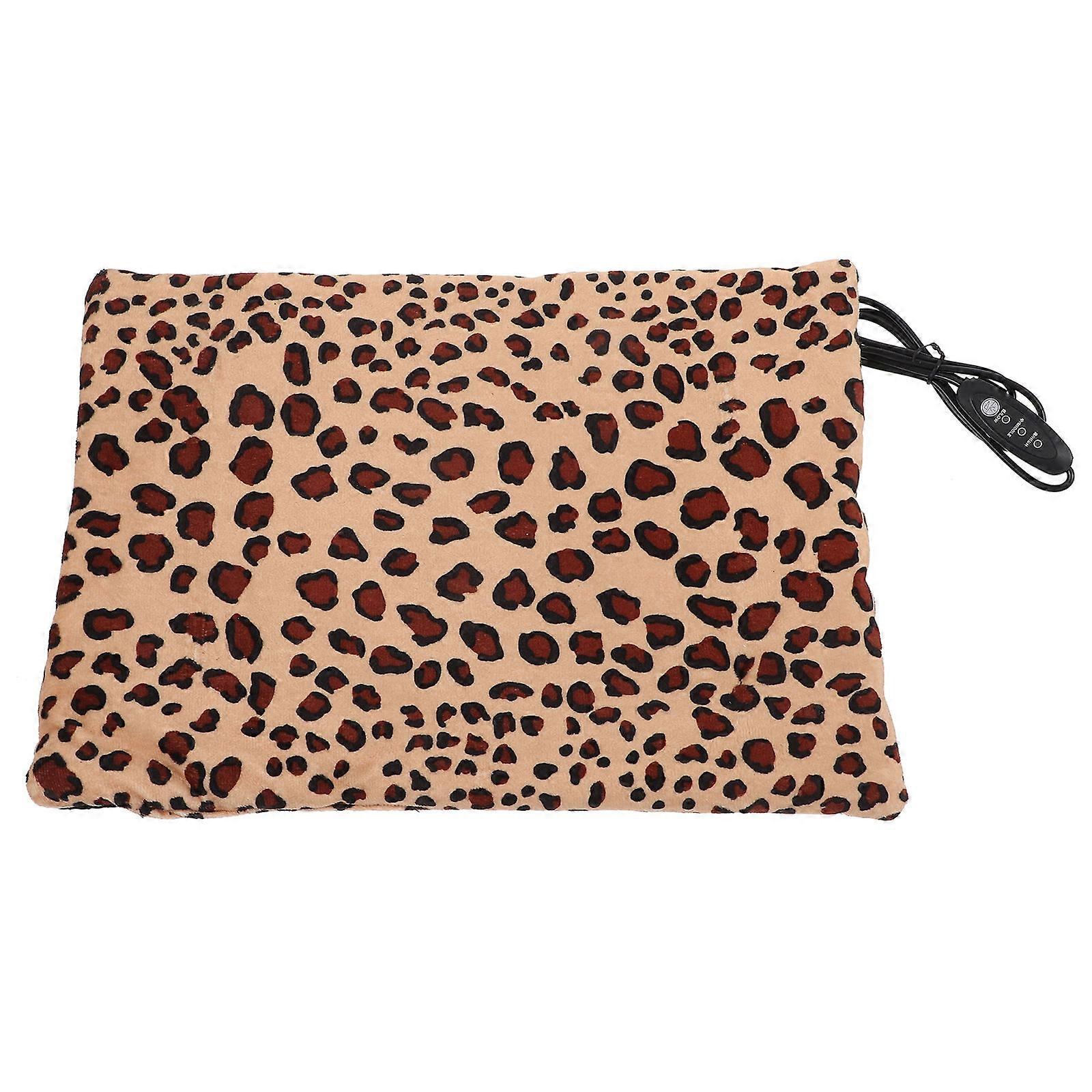 Adjustable USB Heating Pad for Pets in Leopard Cloth Material