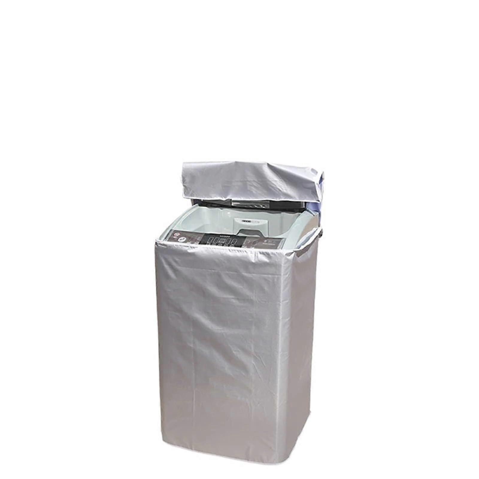 Waterproof  Load Washing Machine Cover Set 2pcs Silver Coated Polyester Dustproof Protector 60x62x95cm