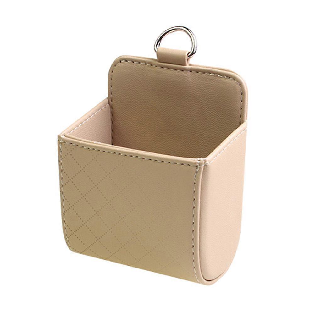 Car Phone Storage Bag for Car Articles Storage Beige Design