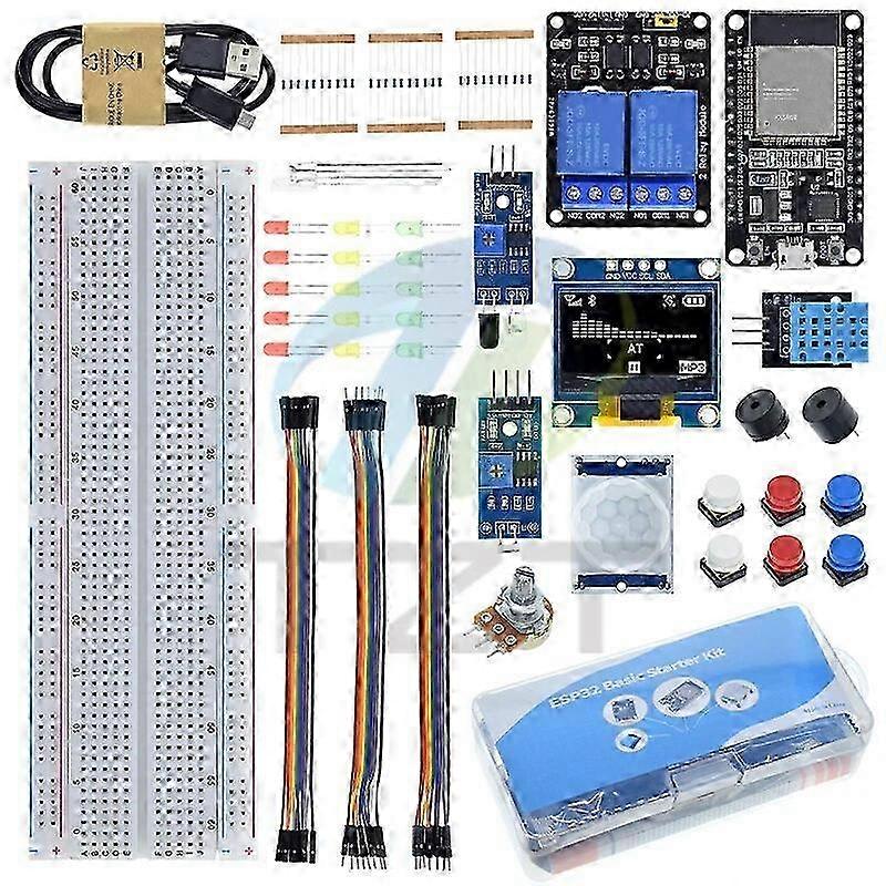 2025 Basic Starter Kit for ESP32 ESP-32S WIFI Development Board for Arduino Project Learning Kit with Tutorials ESP32 Kit With Box