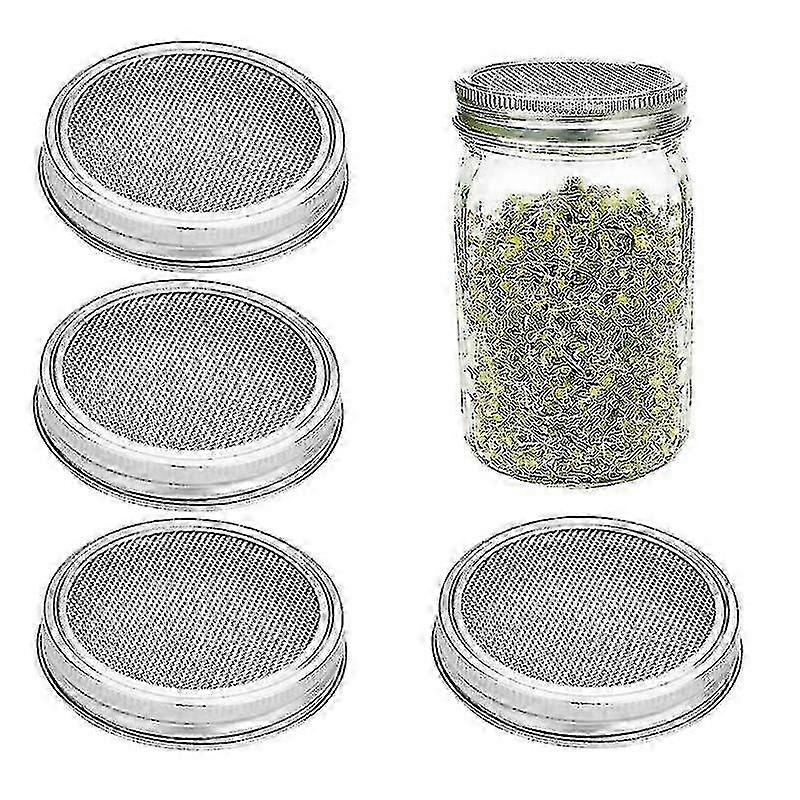 6 Pack Sprouting Jar Lids Fits Regular Mouth Jars 2025