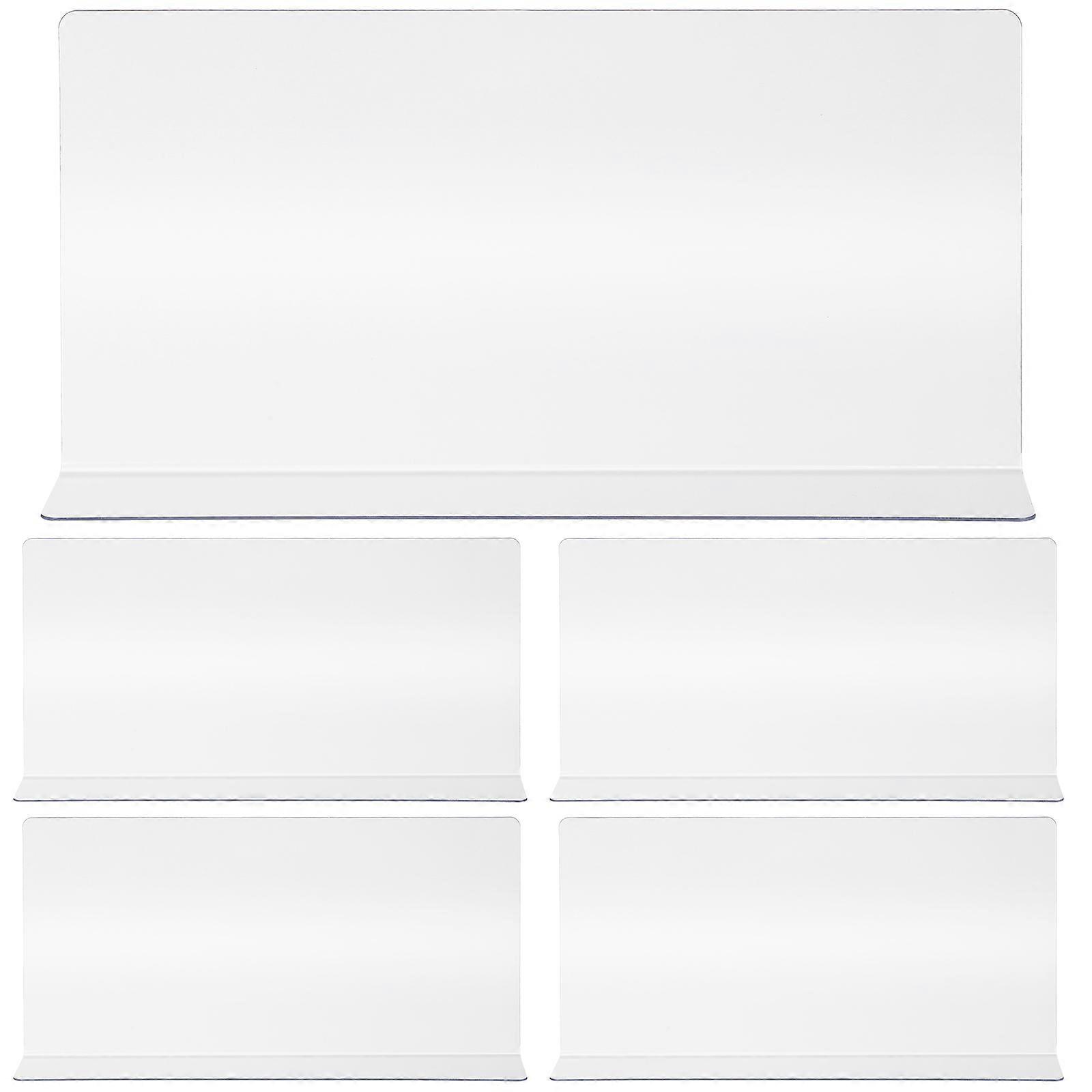 L Shaped Plastic Shelf Dividers for Goods Classification 5Pcs Set