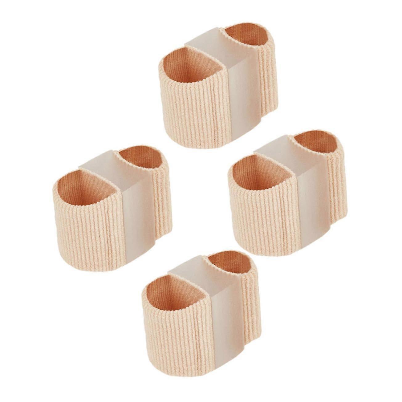 Gel Toe Separators Bunion Corrector 4pcs Soft Adjustable DoubleRing Design for Foot Pain Relief