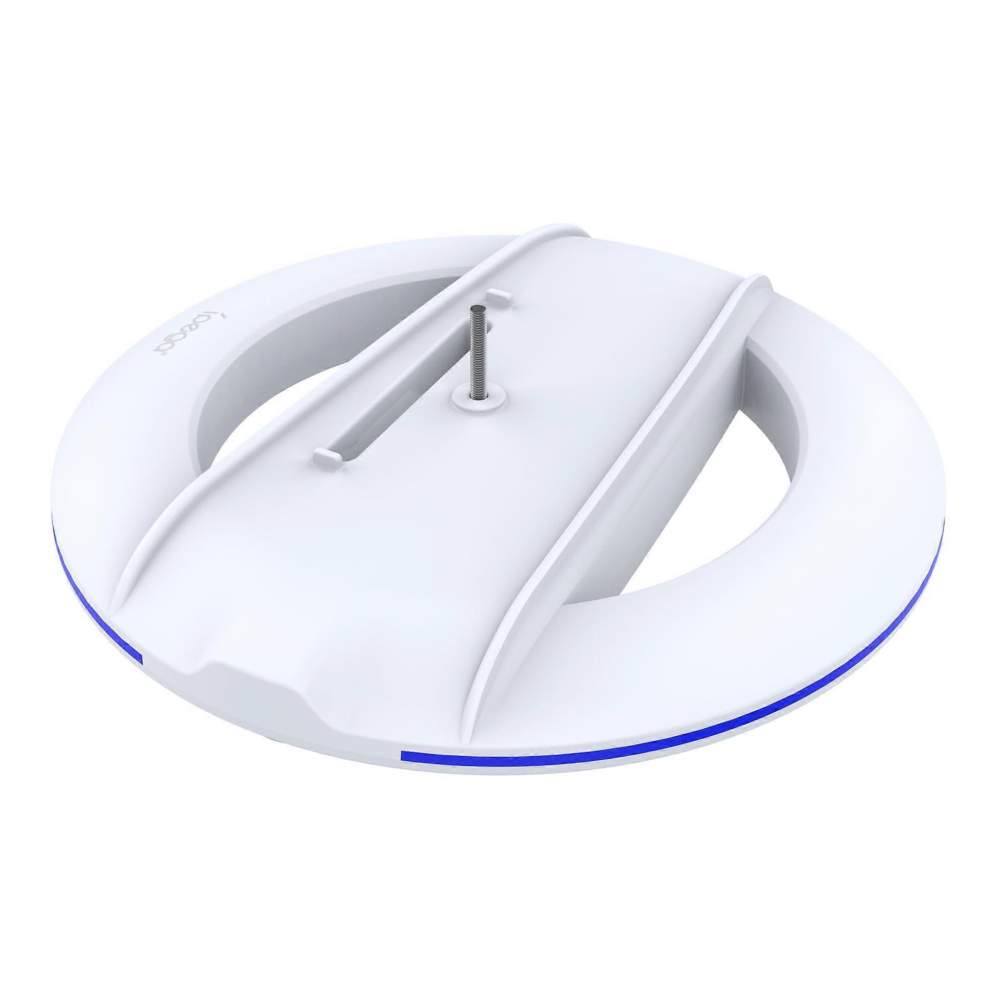 Vertical Stand for PS5 Slim with Screw and USB Cable, White Secure NonSlip Base for Disc and Digital