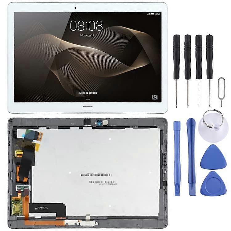 LCD Screen Replacement with Frame for Huawei MediaPad M2 10 M2A01W M2A01L Digitizer Assembly White
