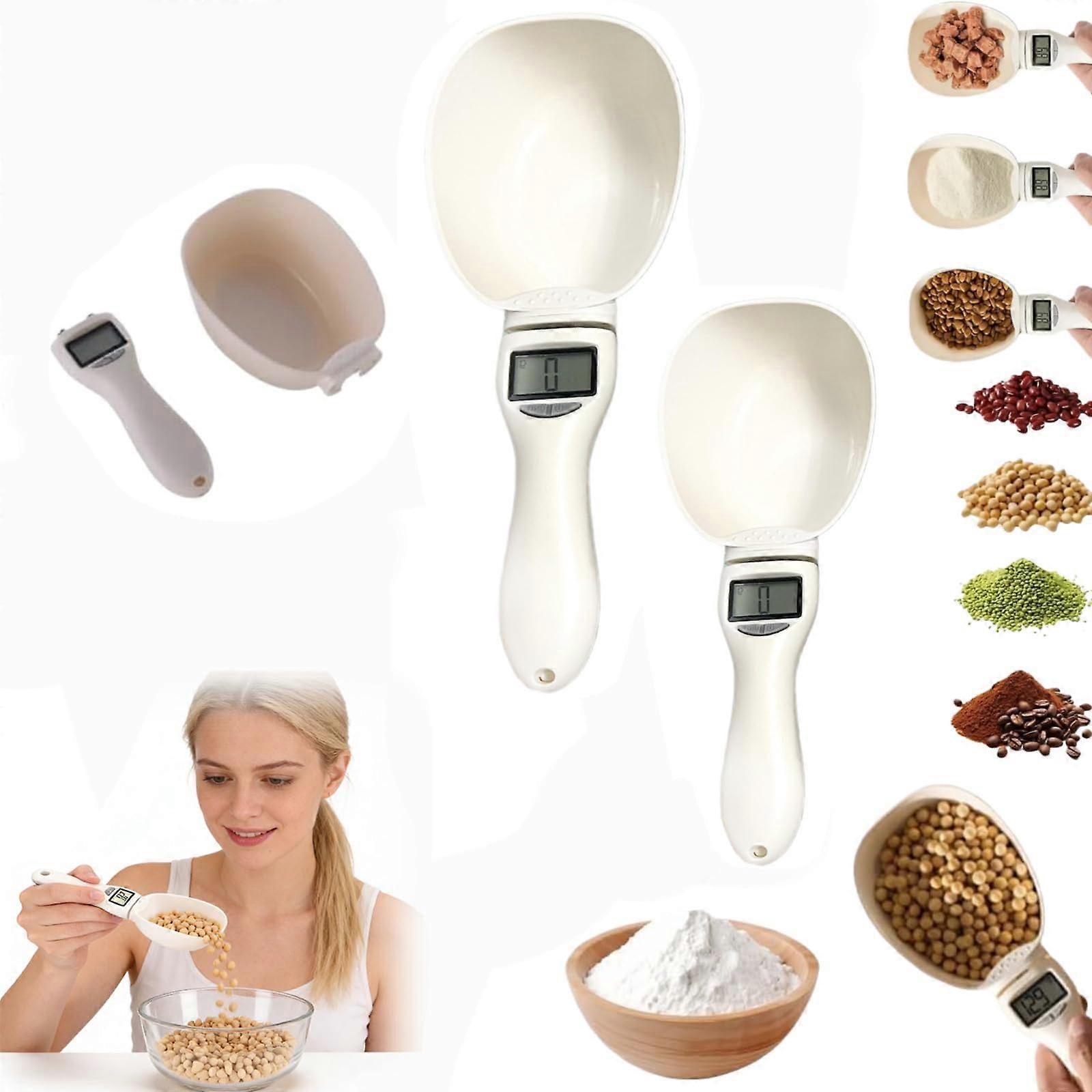 Digital Measuring Spoon with LCD Display, 0.1g  Precision Adjustable Food Scale for Cooking Baking, 2pcs
