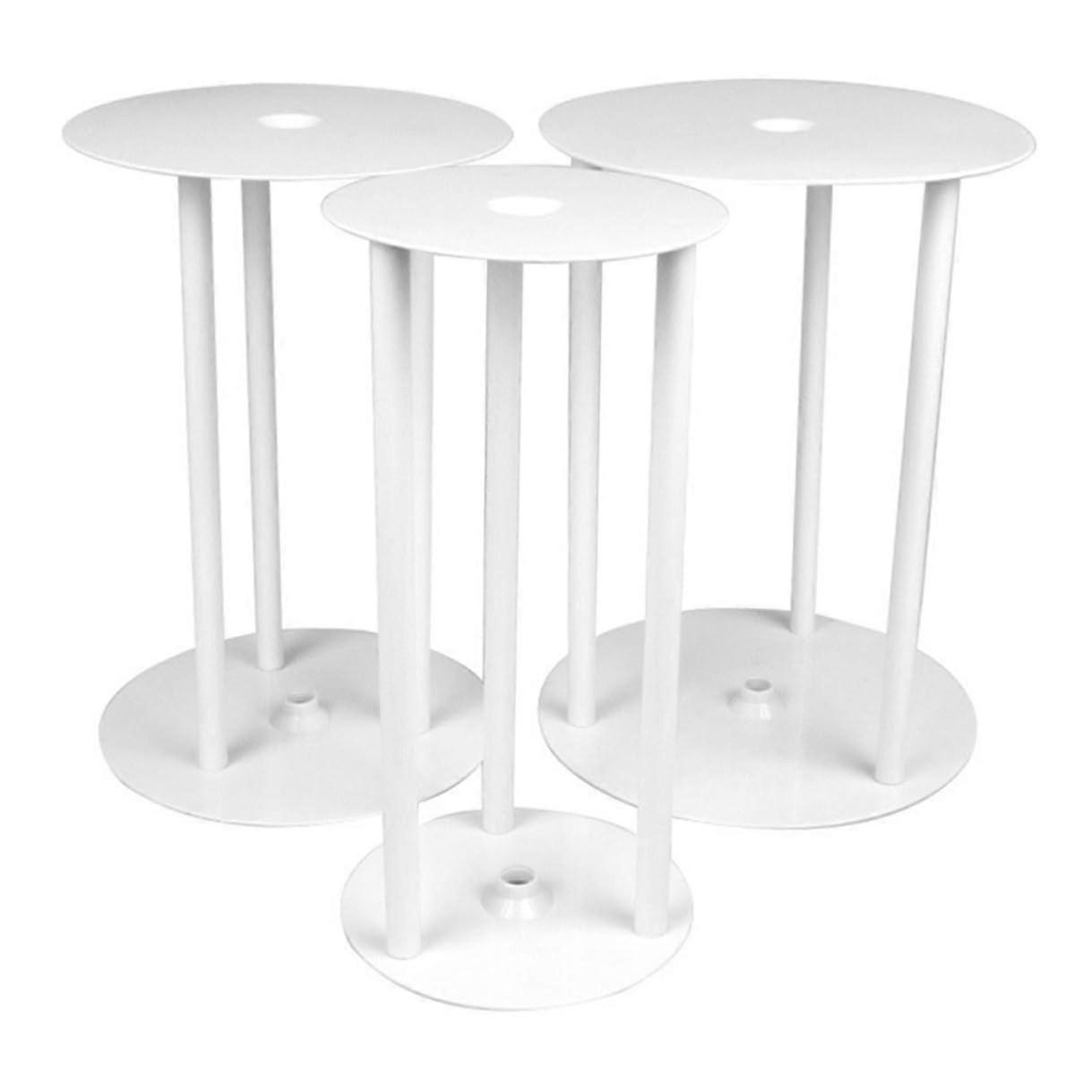 3 Sets Two Tier Cake Stand with Plastic Support Rods for Birthday Party Dessert Display