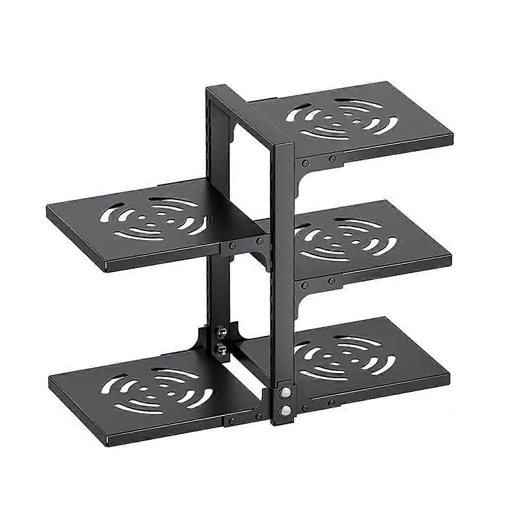 Kitchen Storage Rack DoubleSided Countertop Pot Holder with Large Capacity for Easy Organization