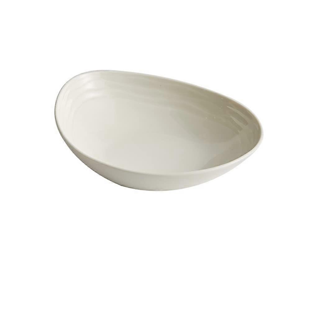 Large Ceramic Dinner Plates Set with Stackable Serving Platters for Salad Pasta and Soup