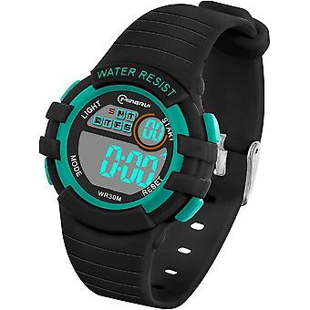 Veeki Kids Digital Watch Waterproof for Girls Boys with Alarm Stopwatch Night Light Calendar Wrist Watch Outdoor Sports Multifunction Wristwatchblack 