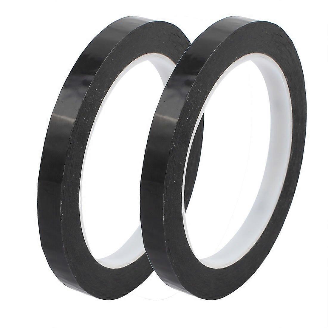 10mm PET Polyester Electrical Insulation Tape 66m Black Acrylic Adhesive Reflective Warning