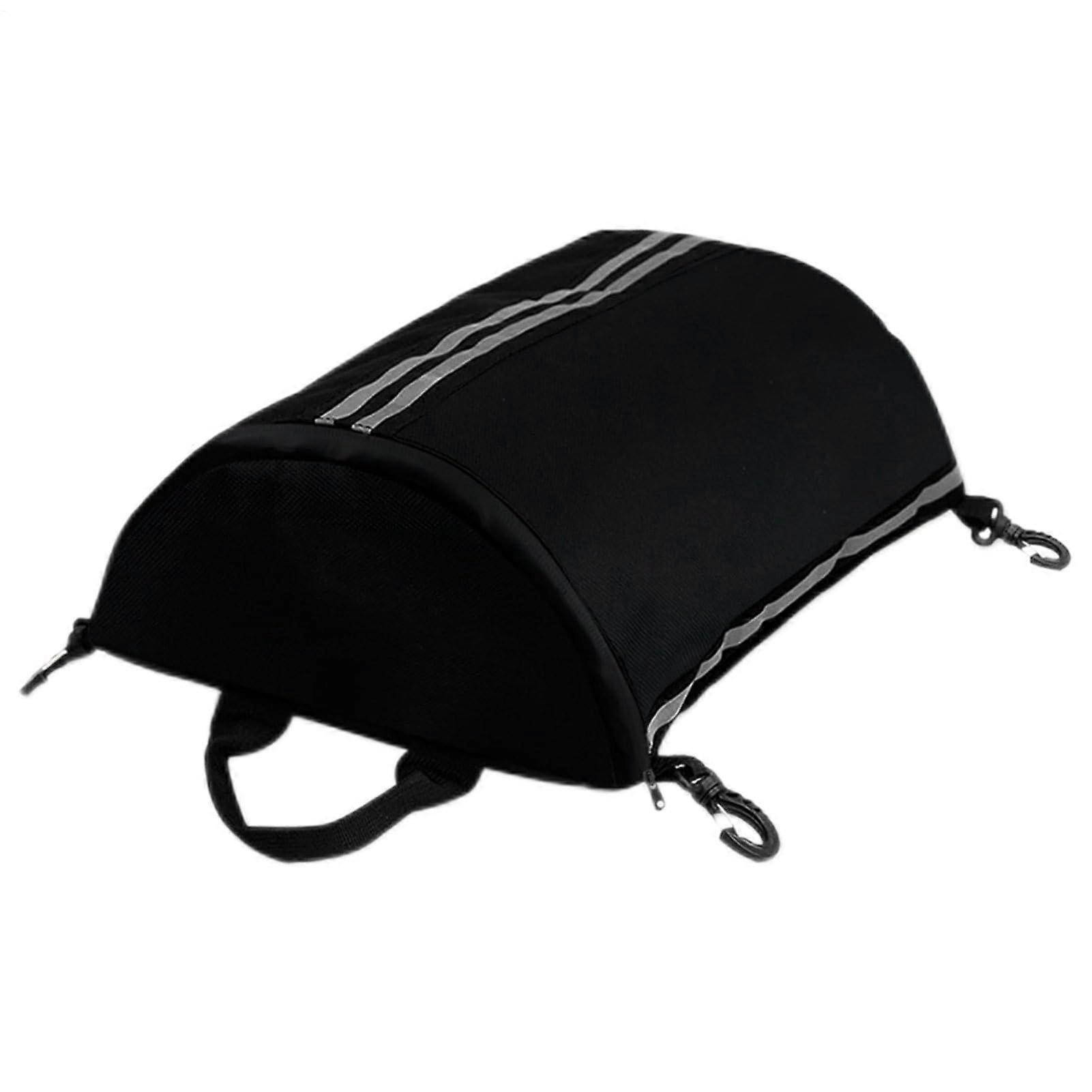 Waterproof Kayak and Paddle Board Deck Bag with Quick Strap Clips, Reflective Strips, Black Cooler Storage