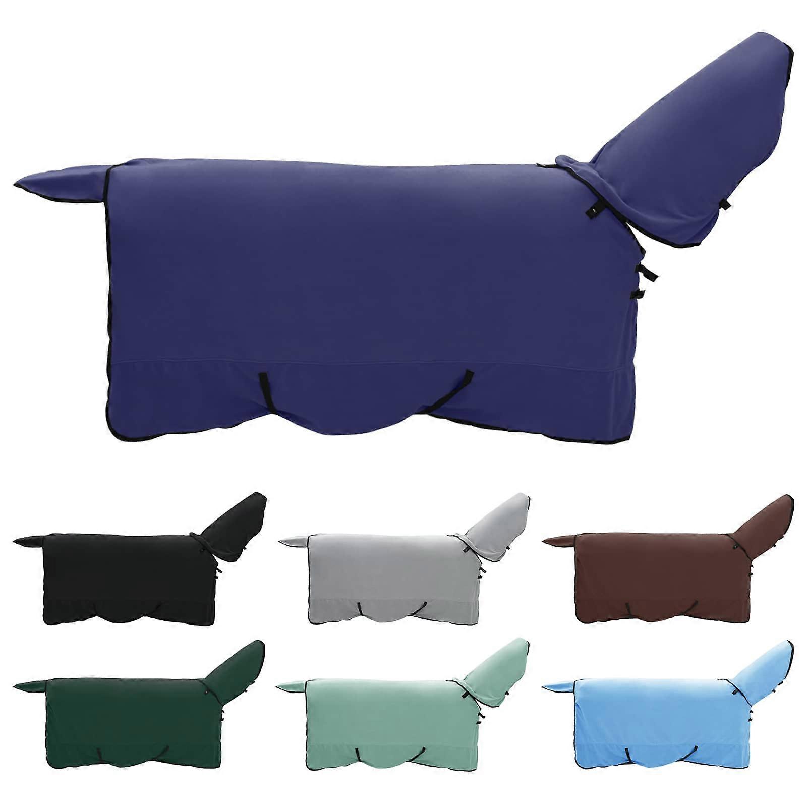 vidaXL Paardendeken Marineblauw Polyester