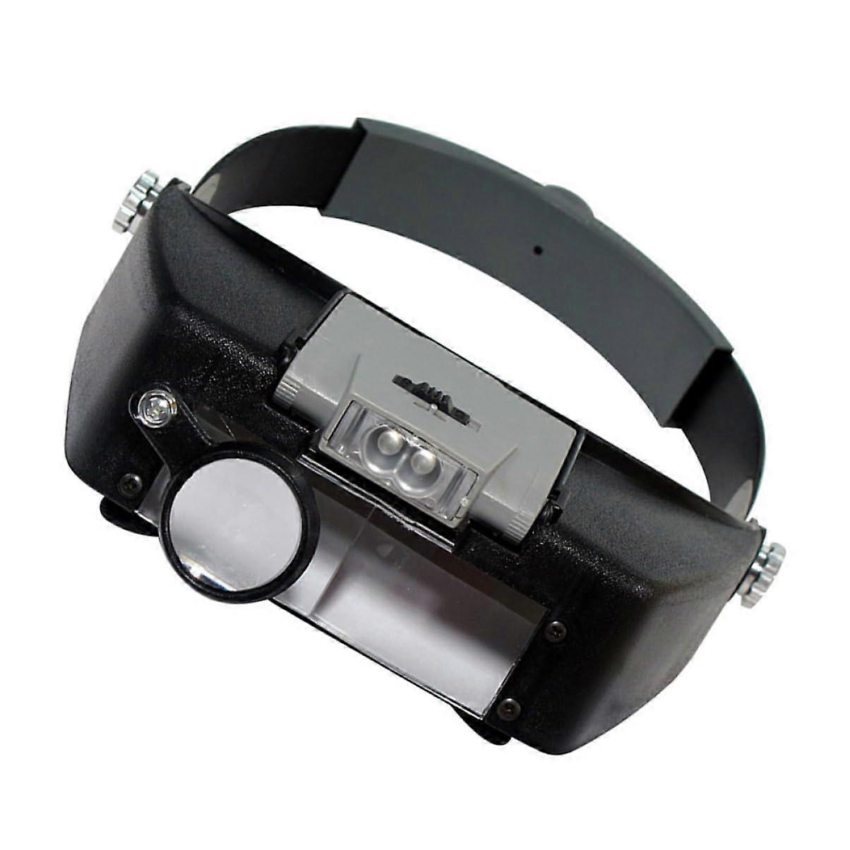 Head Mounted Magnifier with LED Light, Adjustable Comfort for Close Work, Hobbies and Repairs