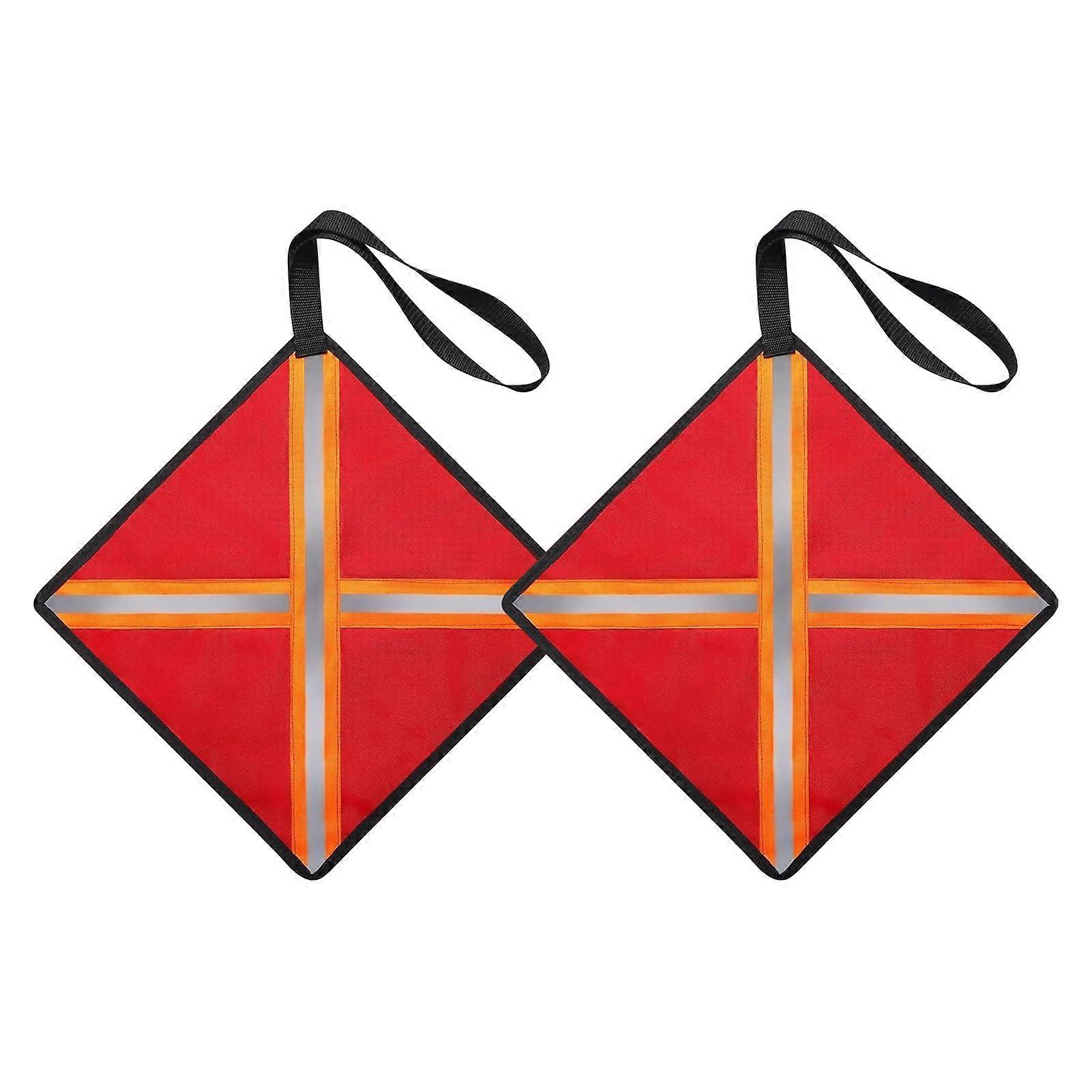 Kayak Safety Flag 2 Pack, Reflective  Visibility Weatherproof Trailer Warning Flag for Boating