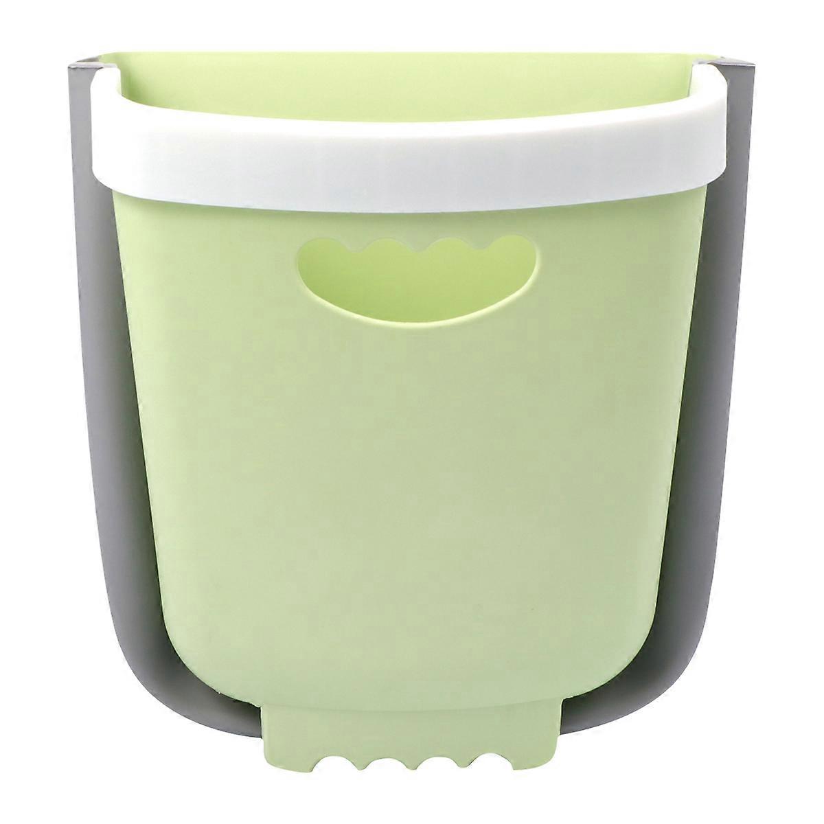 Folding Trash Can Kitchen Large Thick Bucket for Storage 1Pcs Green
